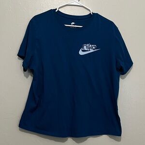 Nike, The Nike Tee, Boxy Cropped Blue, XL